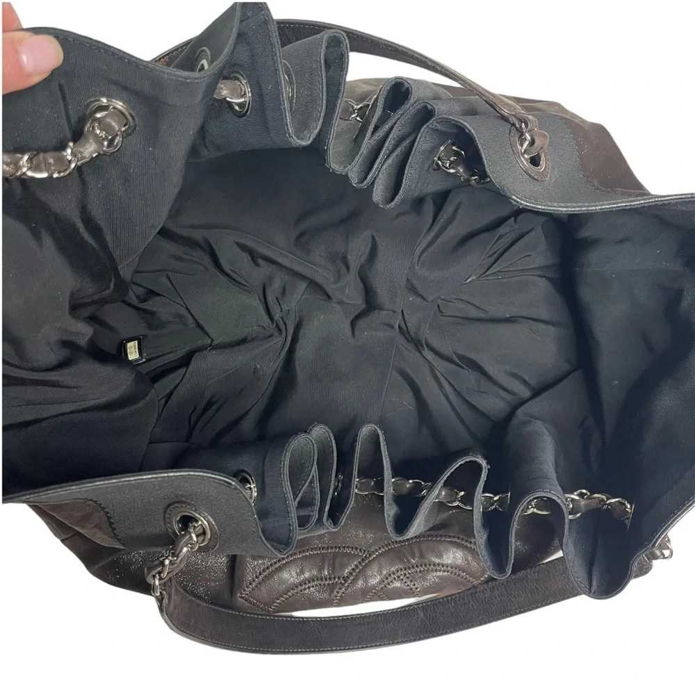 Stretch Spirit Large Cabas Hobo Bag brown lambskin leather